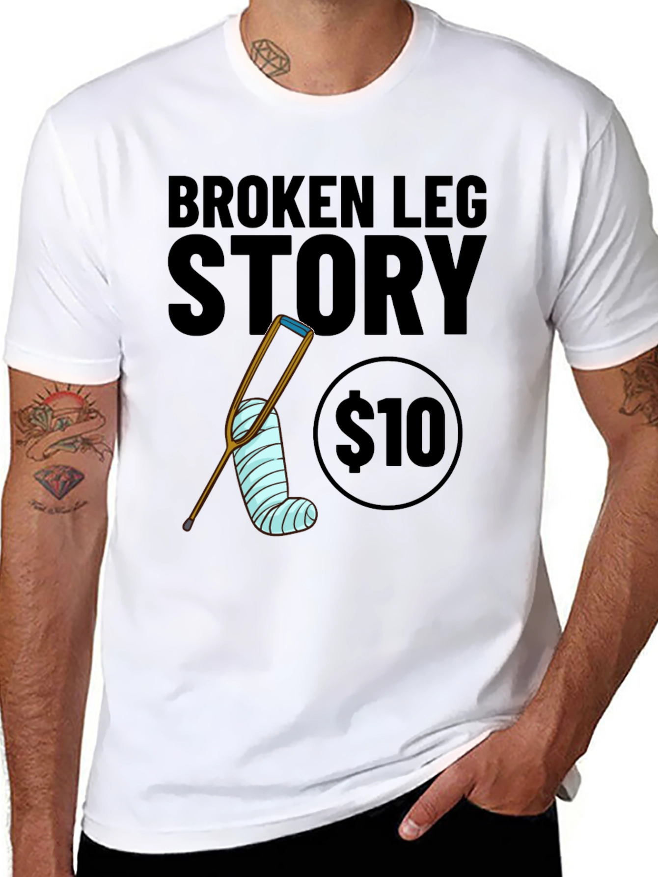 Black Broken Leg Story T-Shirt - $10 view 8