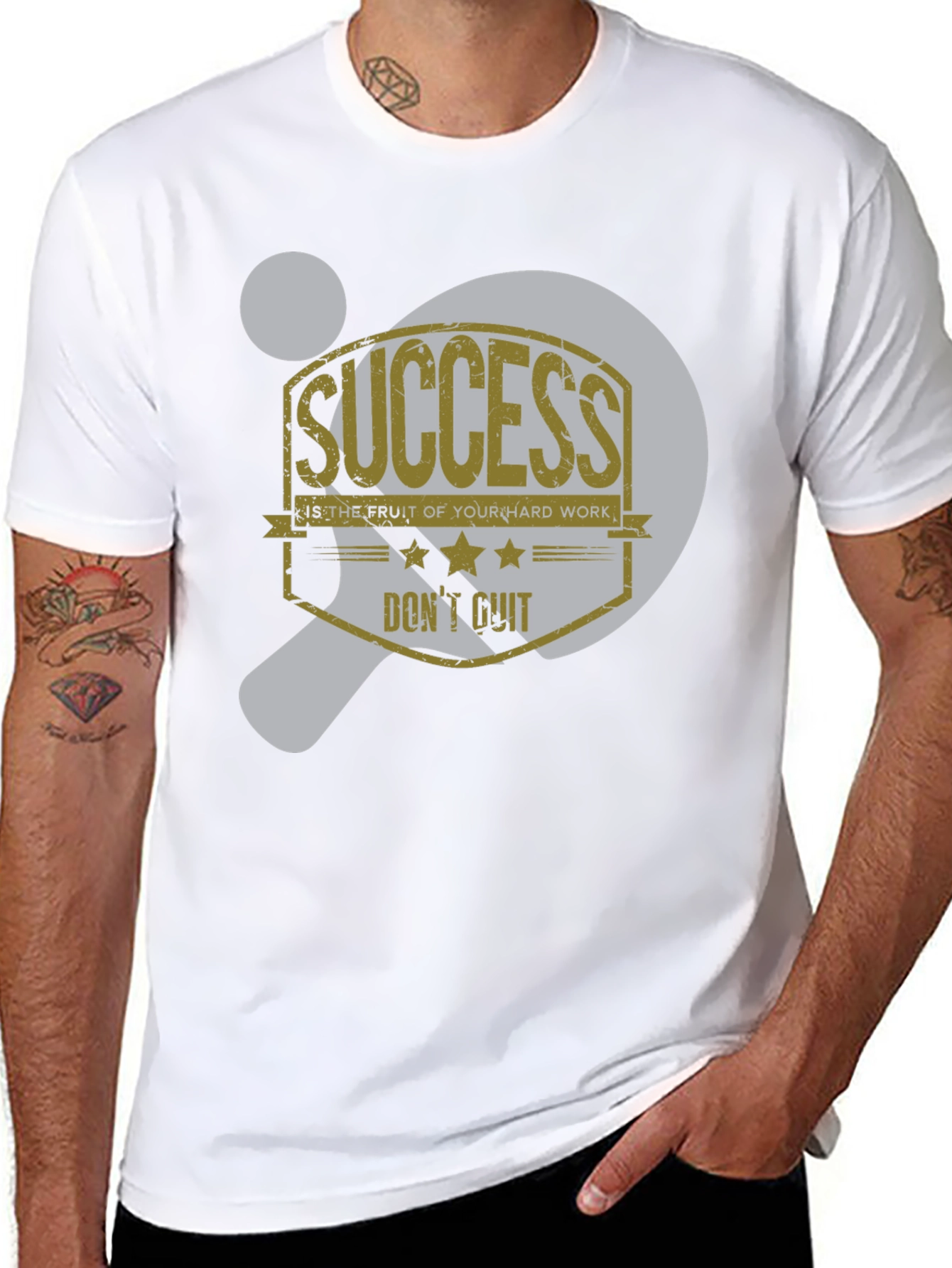Black Success Motivational Graphic T-Shirt view 8