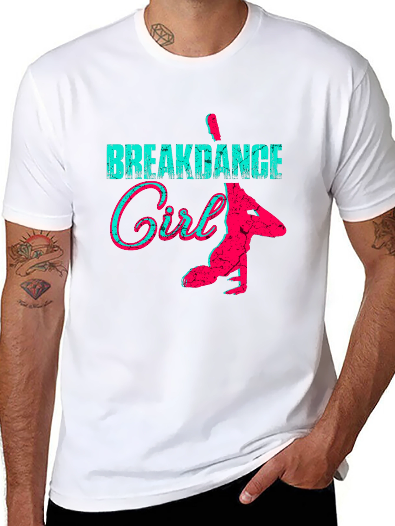 Black Breakdance Girl Graphic Tee - Cool Style view 8