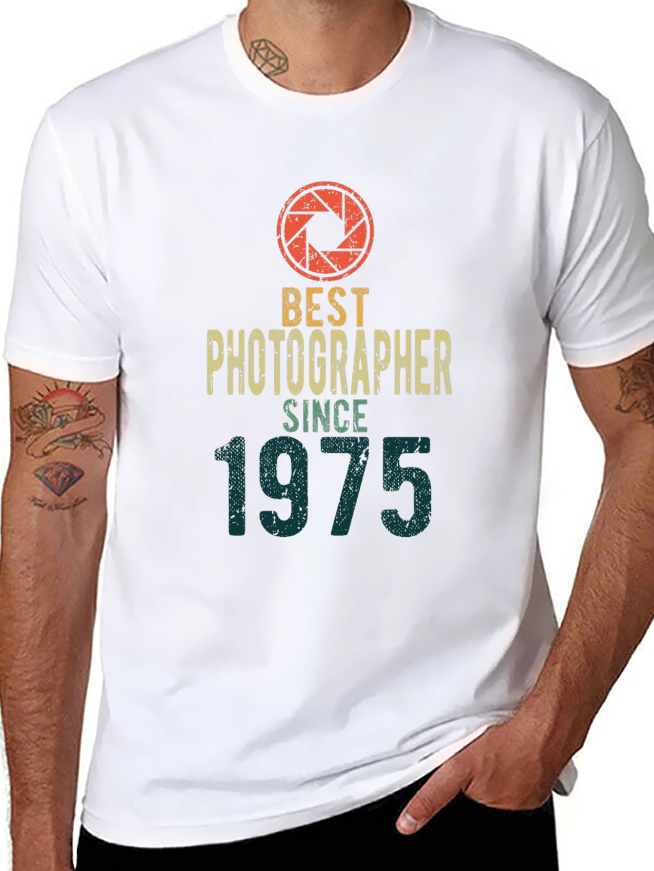 Black Best Photographer Since 1975 Graphic Tee view 8