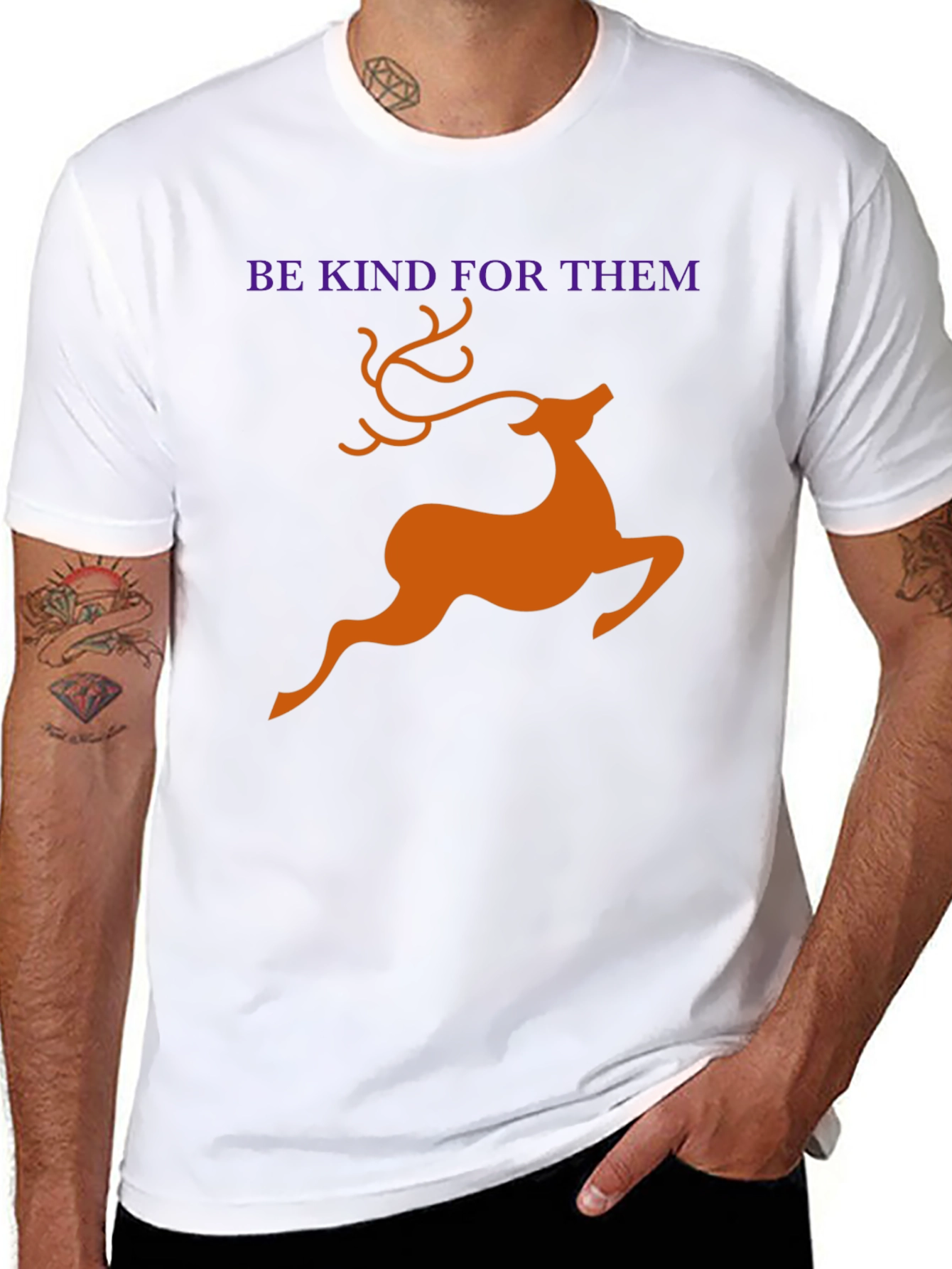 Black Be Kind For Them Deer Graphic T-Shirt view 8