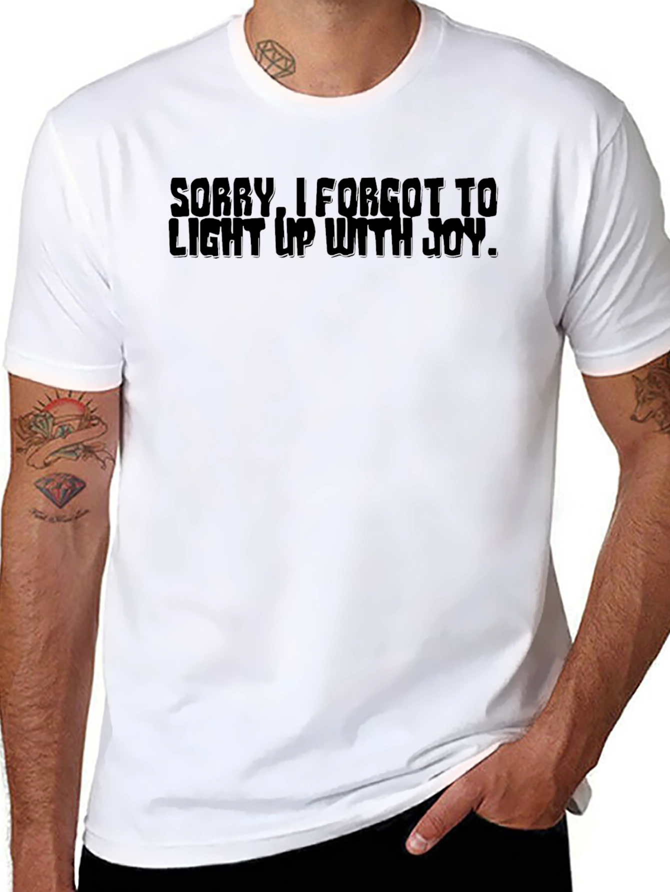 Black Sorry, I Forgot Tee - Dark Humor T-Shirt view 8