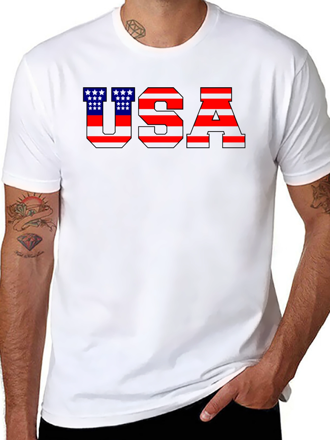 USA Patriotic T-Shirt - Red, White, and Blue - 8
