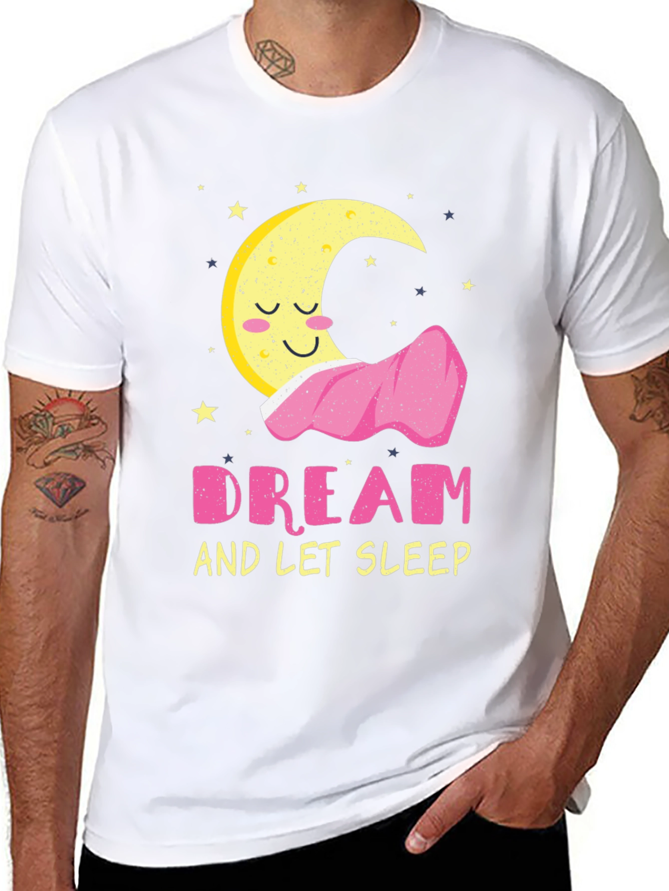 Black Dream and Let Sleep Graphic Tee - Soft Cotton Blend view 8