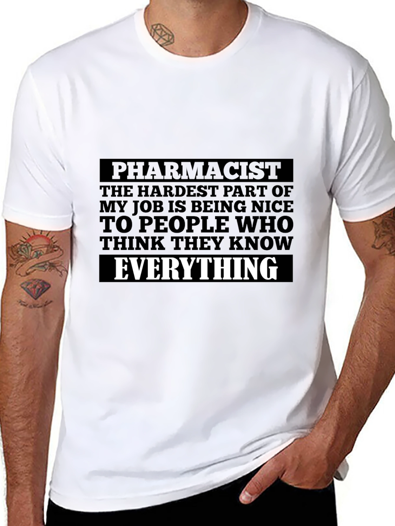 Black Pharmacist Humor T-Shirt - Hardest Part of My Job view 8