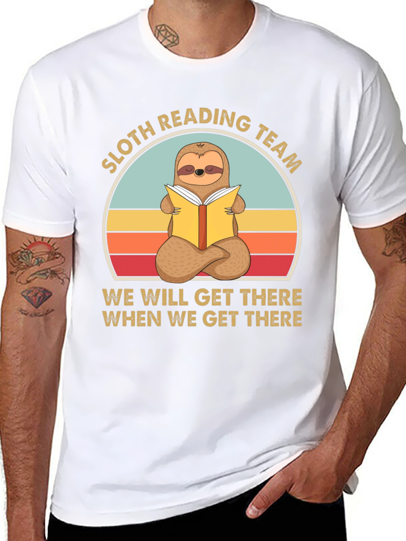 Black Sloth Reading Team Graphic Tee - Relaxed Fit view 8