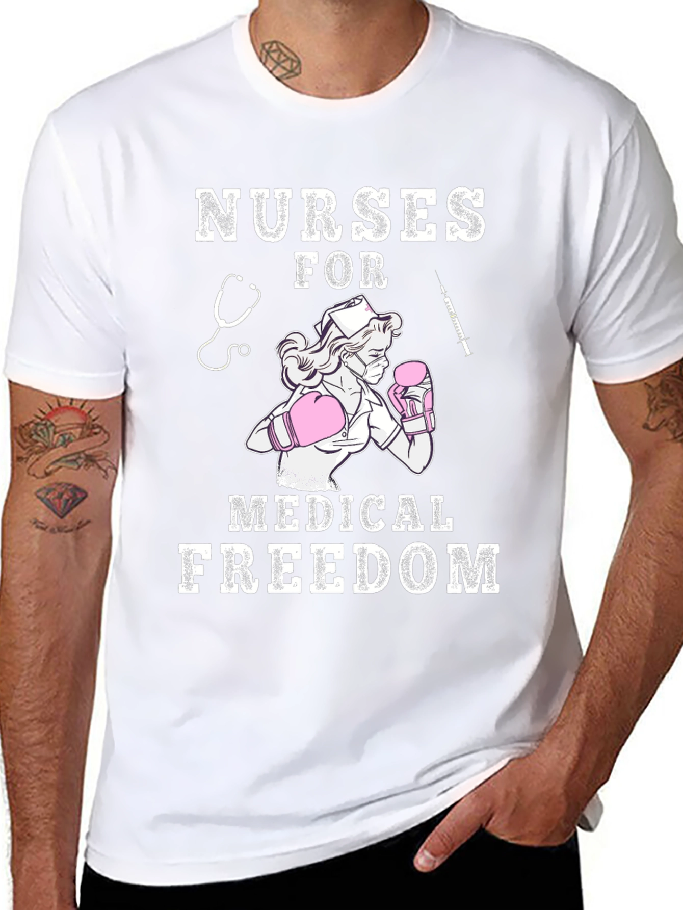 Black Nurses for Medical Freedom T-Shirt view 8