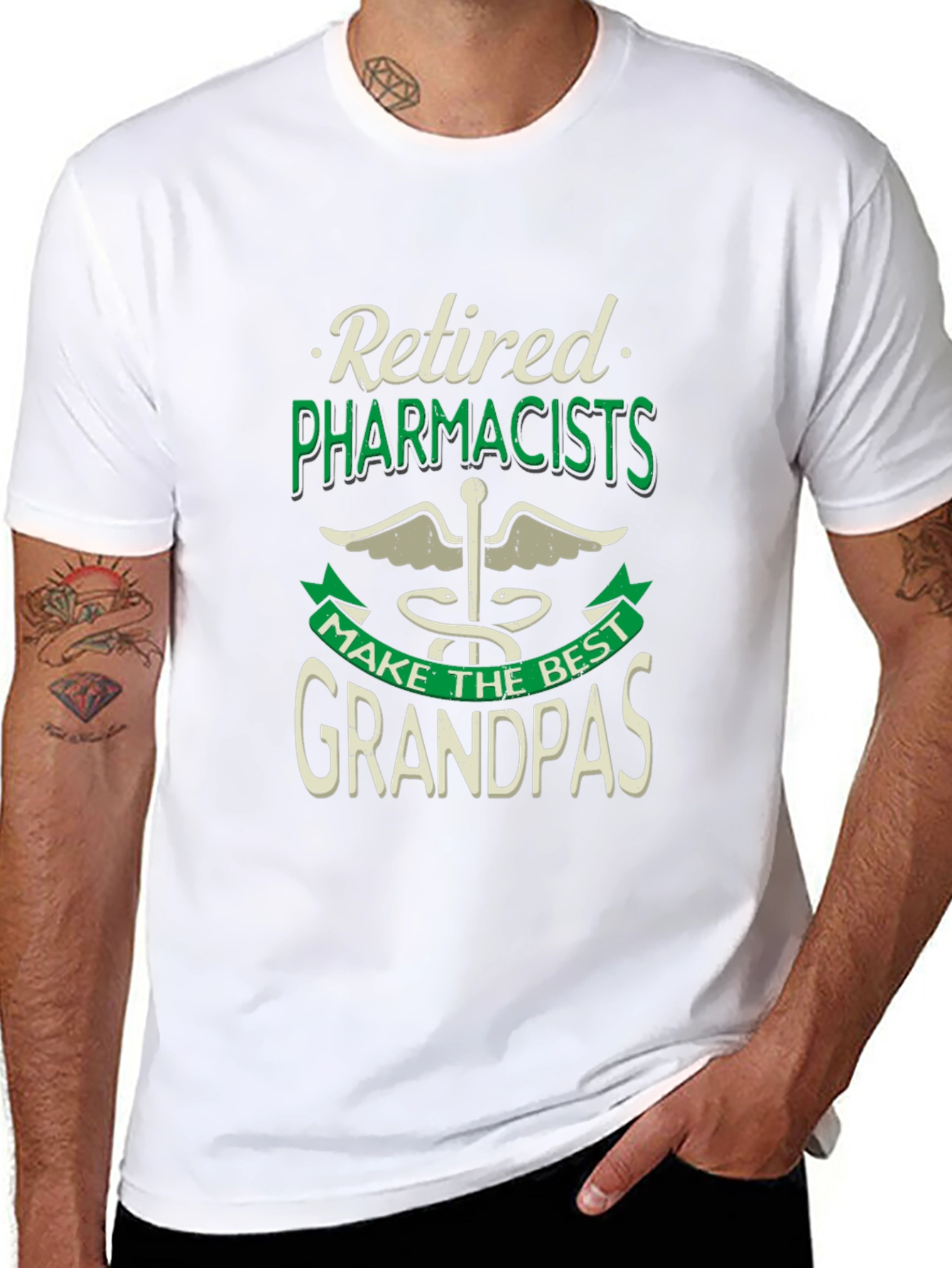 Black Retired Pharmacists Best Grandpas T-Shirt view 8
