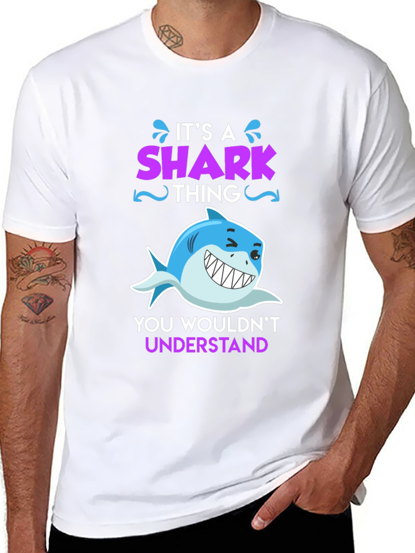 Black It's a Shark Thing T-Shirt view 8