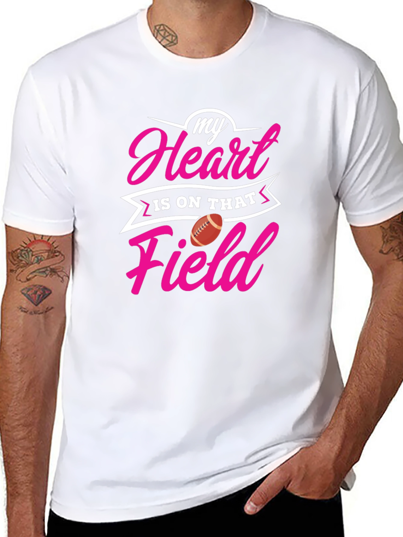 Black My Heart Is On That Field Graphic T-Shirt view 8