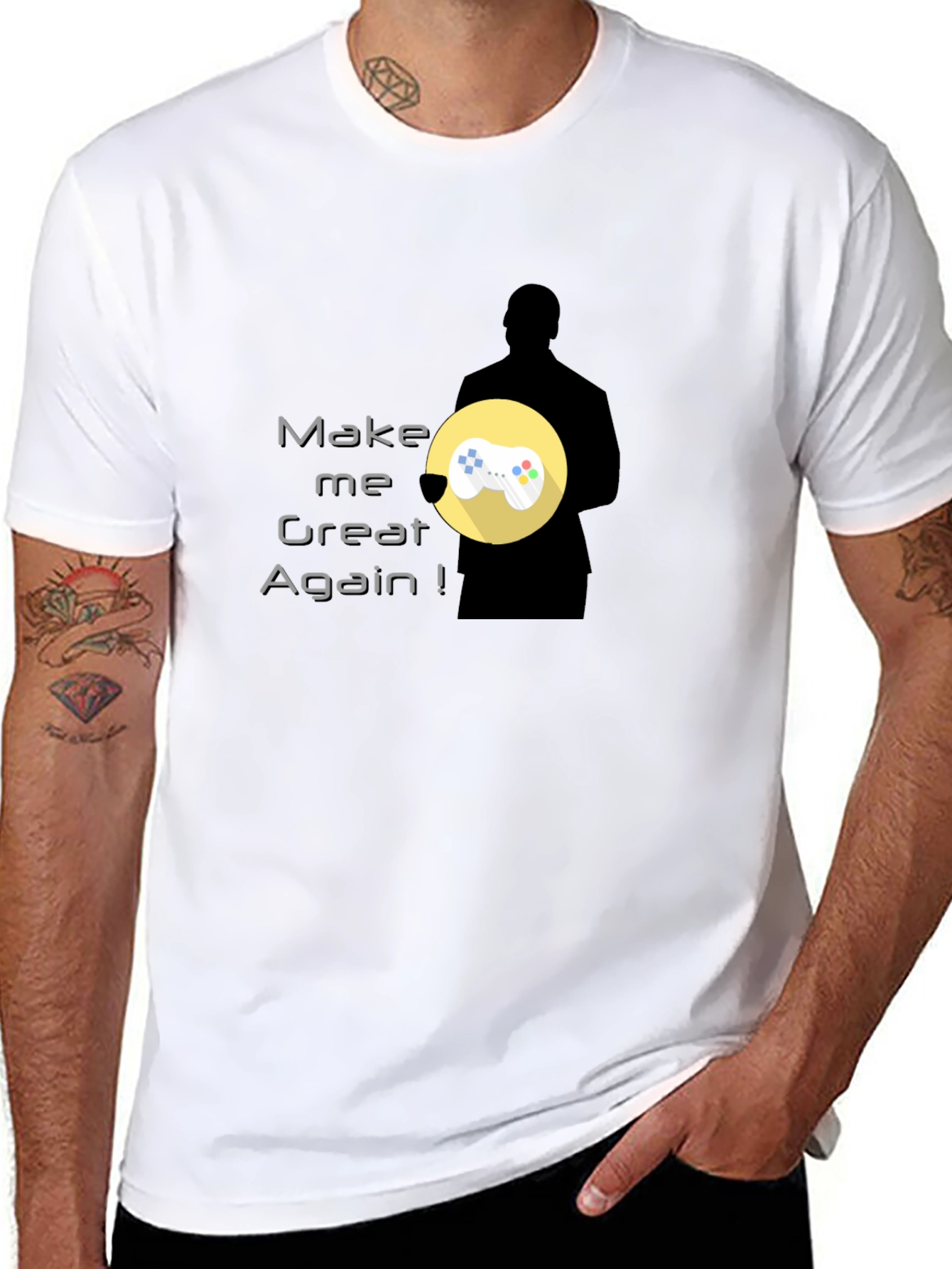 Black Make Me Great Again Gaming T-Shirt view 8