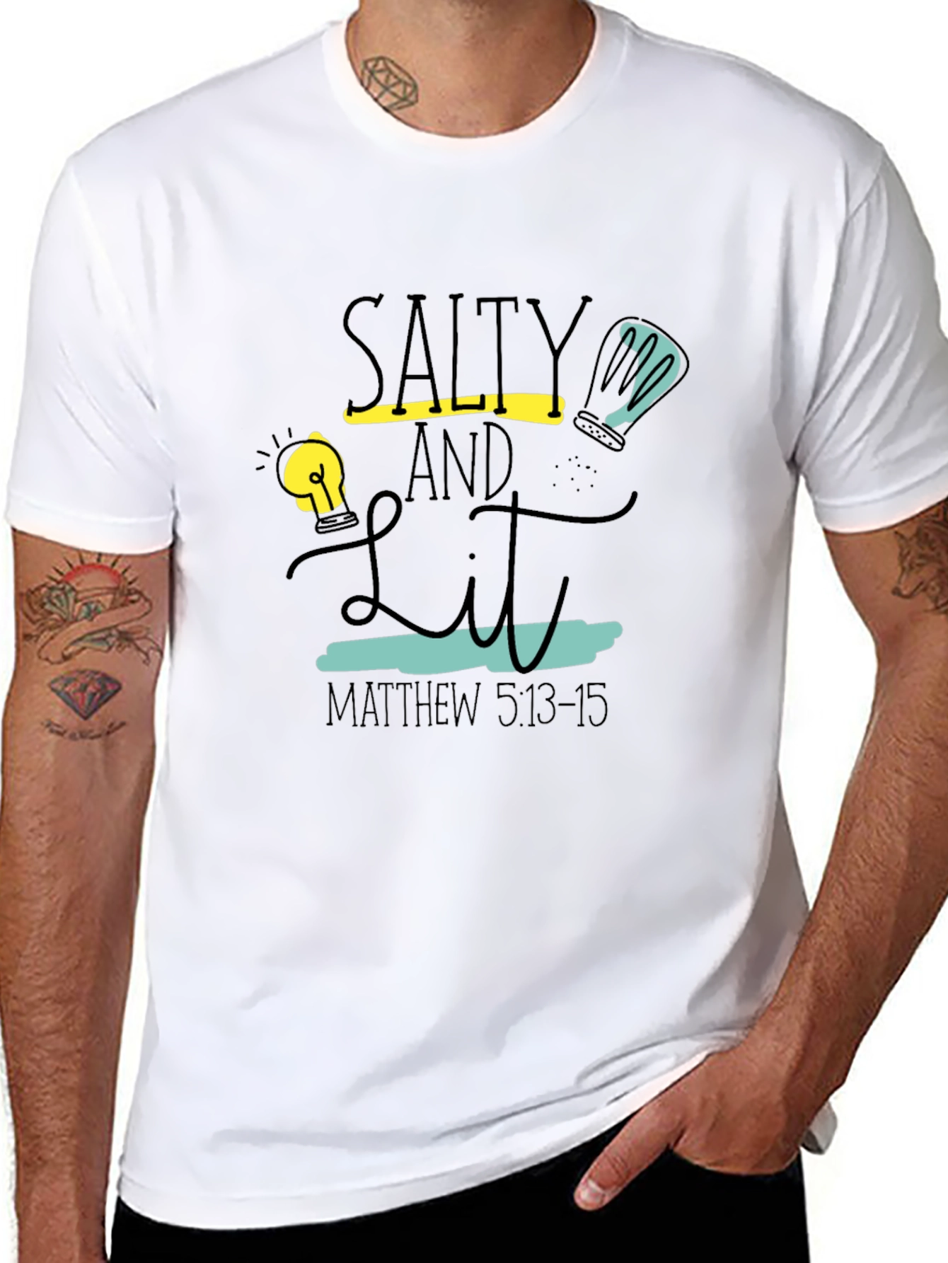 Black Salty and Lit T-Shirt - Matthew 5:13-15 view 8