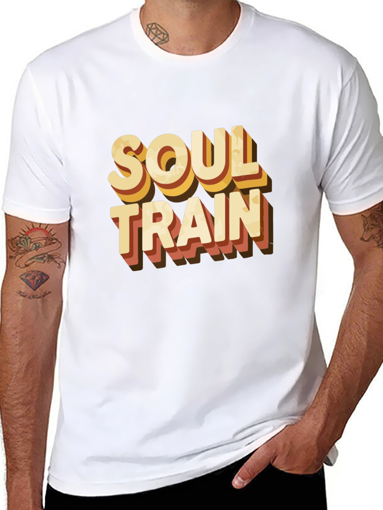 Black Soul Train Retro Graphic Tee view 8