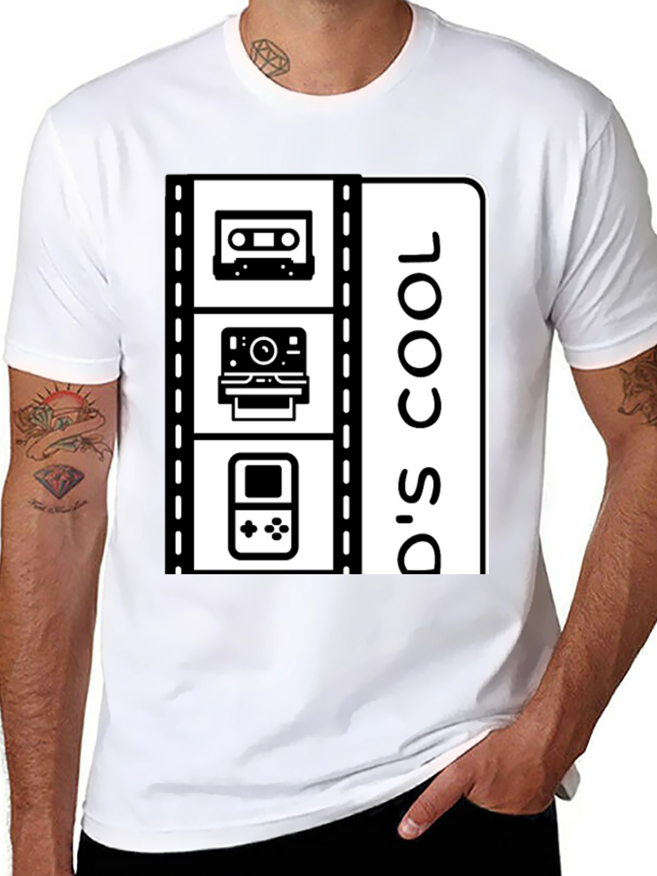 Black 90's Cool Nostalgic T-Shirt view 8