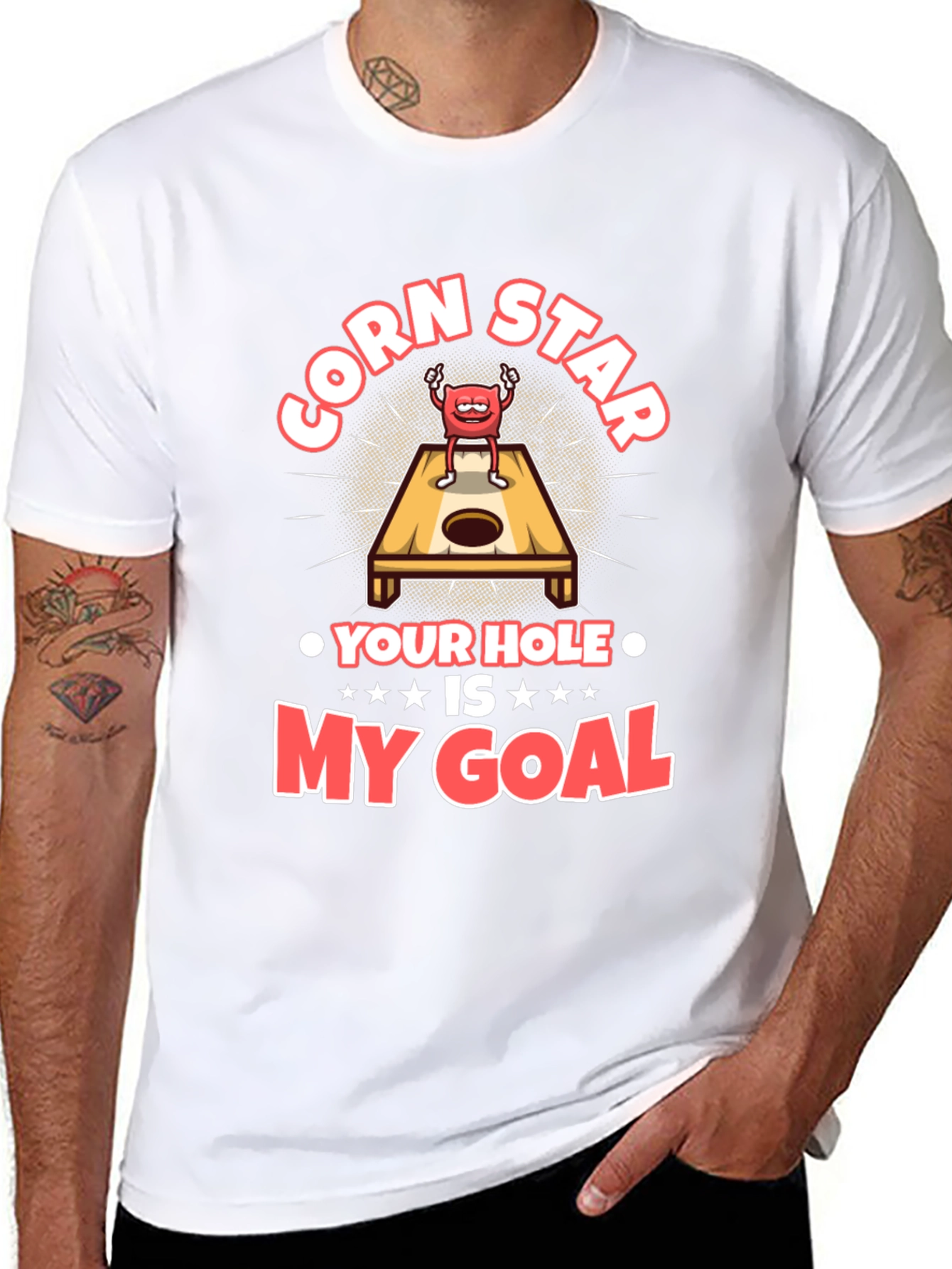 Black Corn Star Your Hole is My Goal T-Shirt view 8
