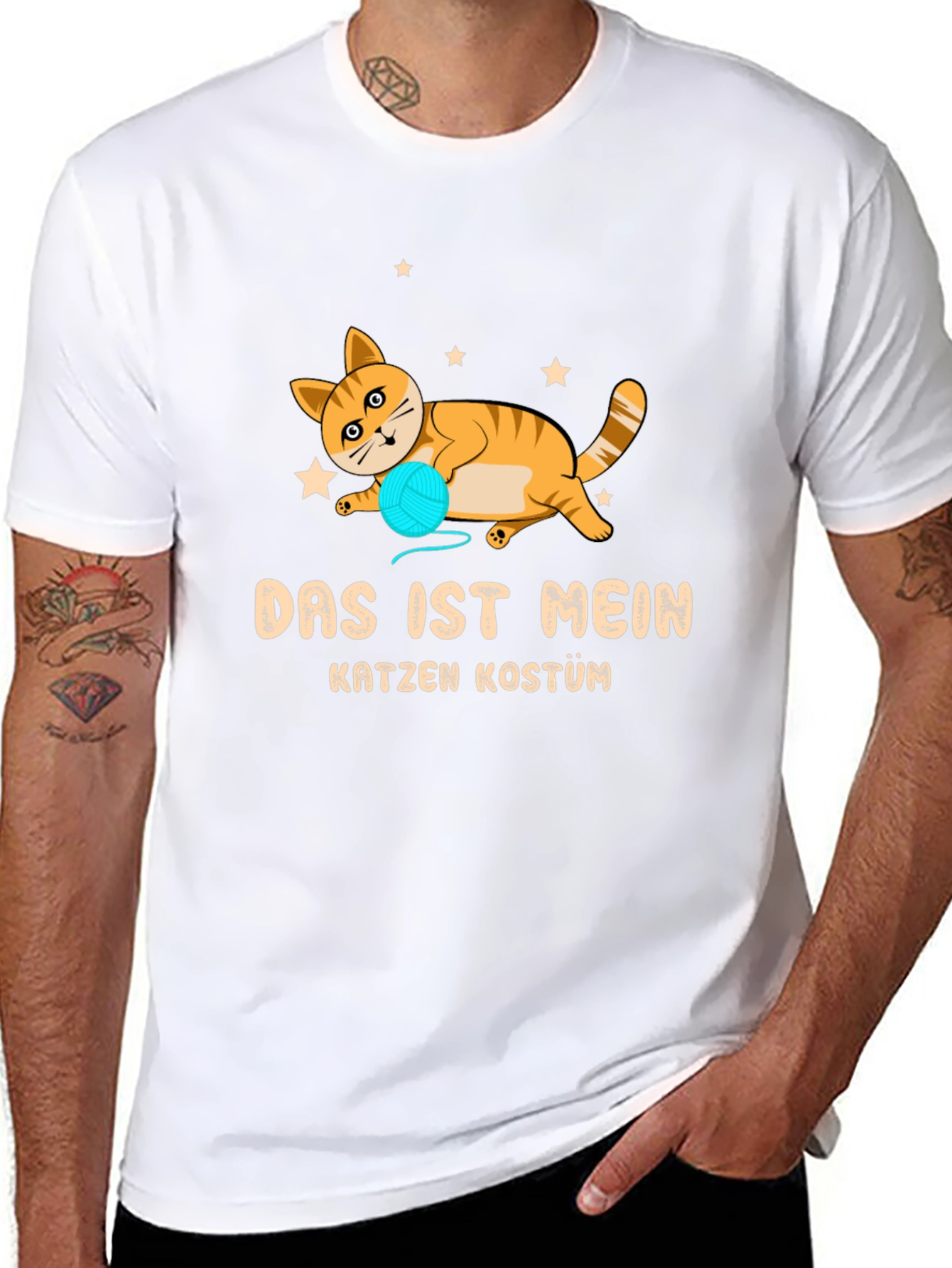 Black Das Ist Mein Katzen Kostüm T-Shirt - Cat Lover Tee view 8