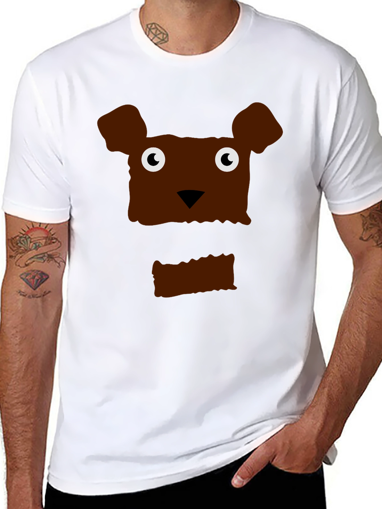 Black Novelty Bear Graphic Tee view 8