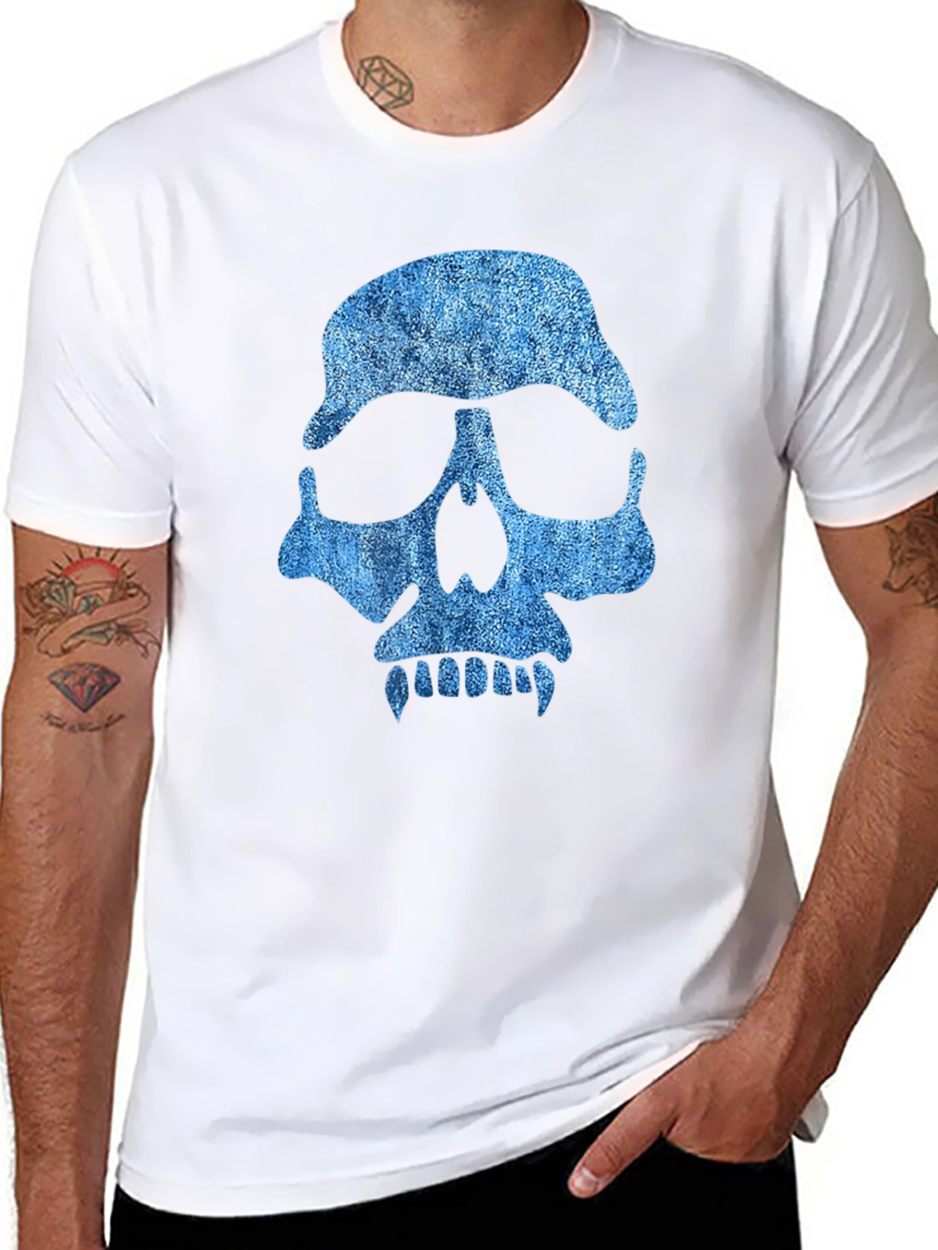Black Skull Graphic Tee - Denim Style view 8