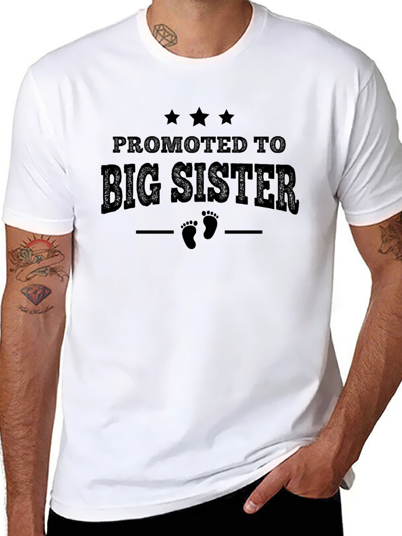 Promoted to Big Sister T-Shirt - Pregnancy Announcement - 8