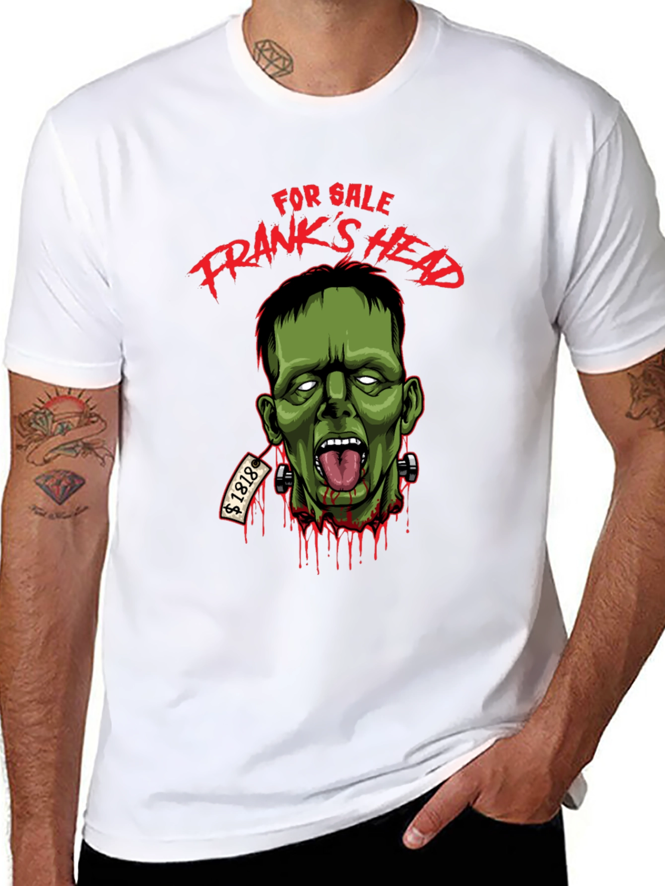 Black Frank's Head For Sale T-Shirt view 8