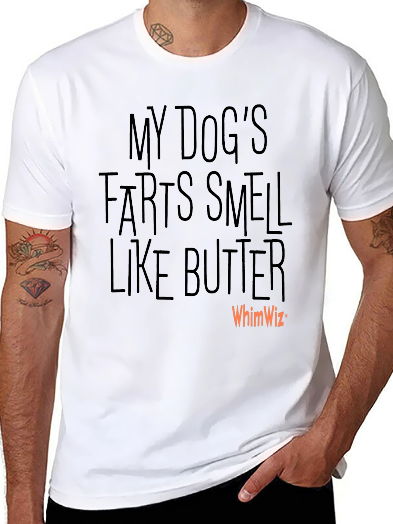 Black Funny Dog Fart Butter Scent Graphic T-Shirt view 8