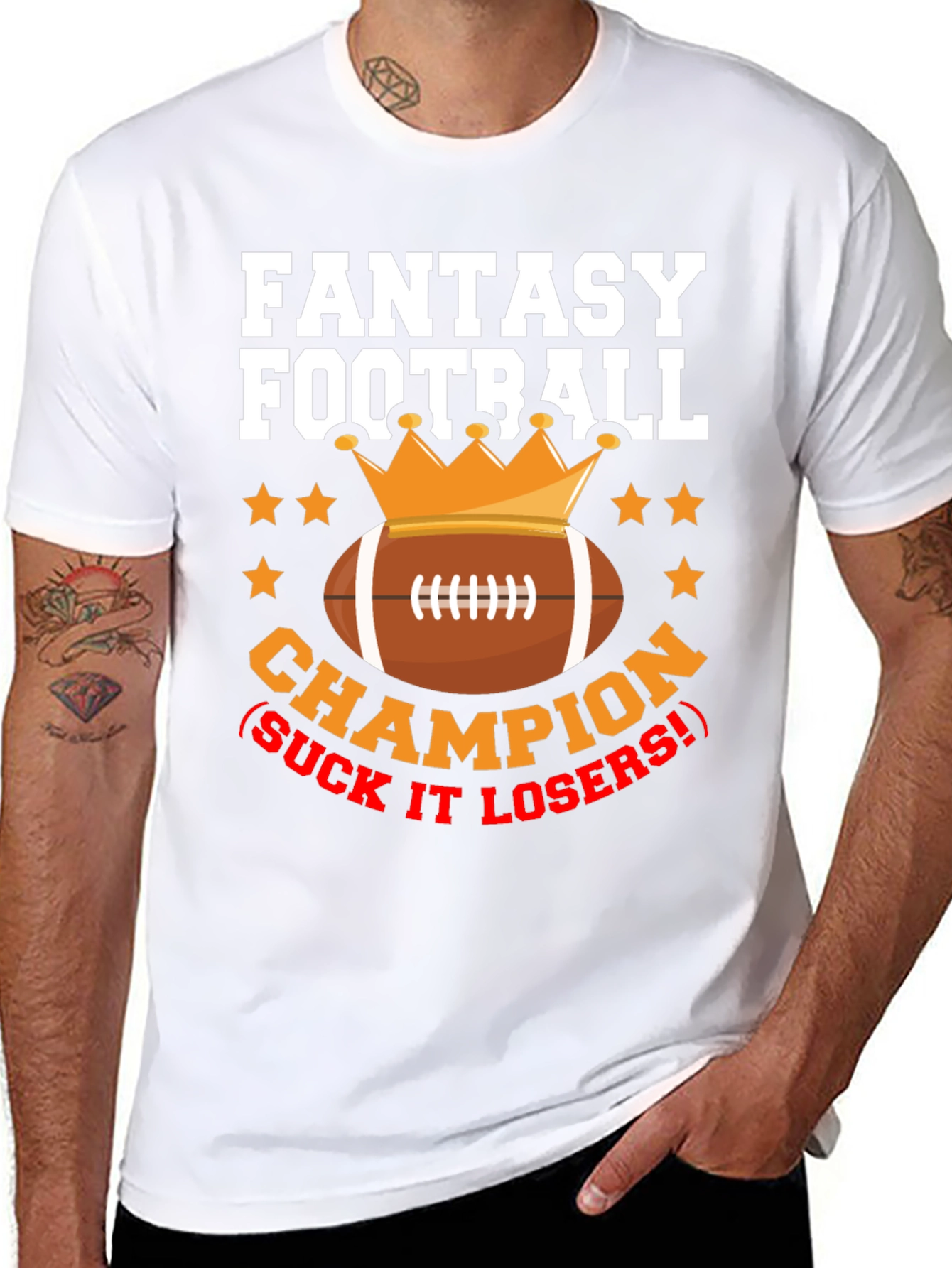 Black Fantasy Football Champion Graphic Tee view 8