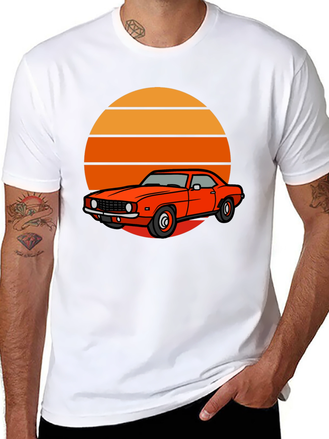 Black Retro Car Graphic Tee - Vintage Style view 8