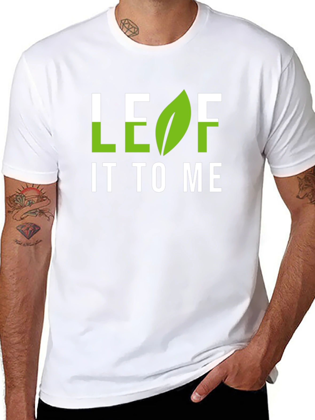 Black Leaf It To Me Graphic T-Shirt - Black view 8