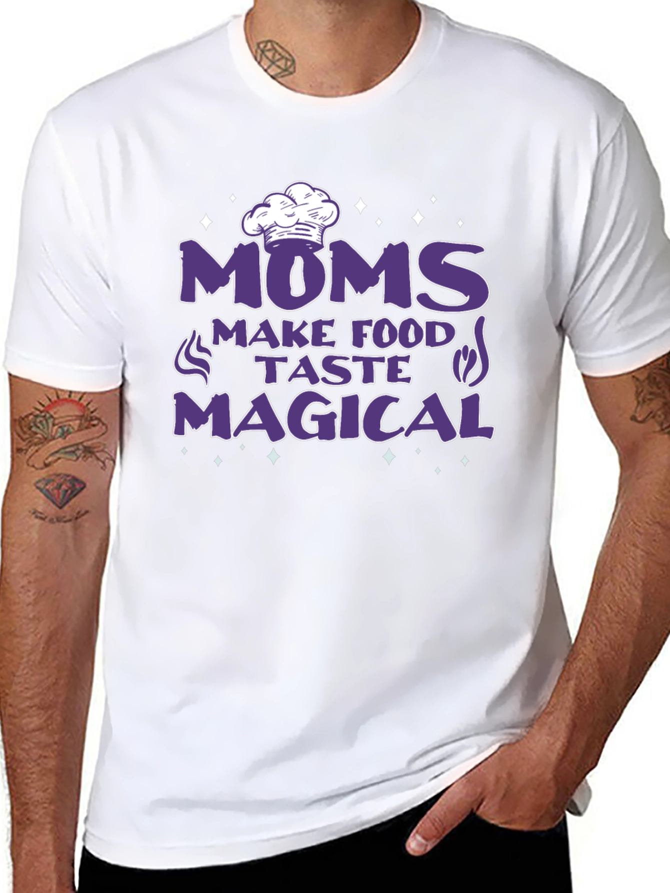 Black Moms Make Food Taste Magical Black T-Shirt view 8
