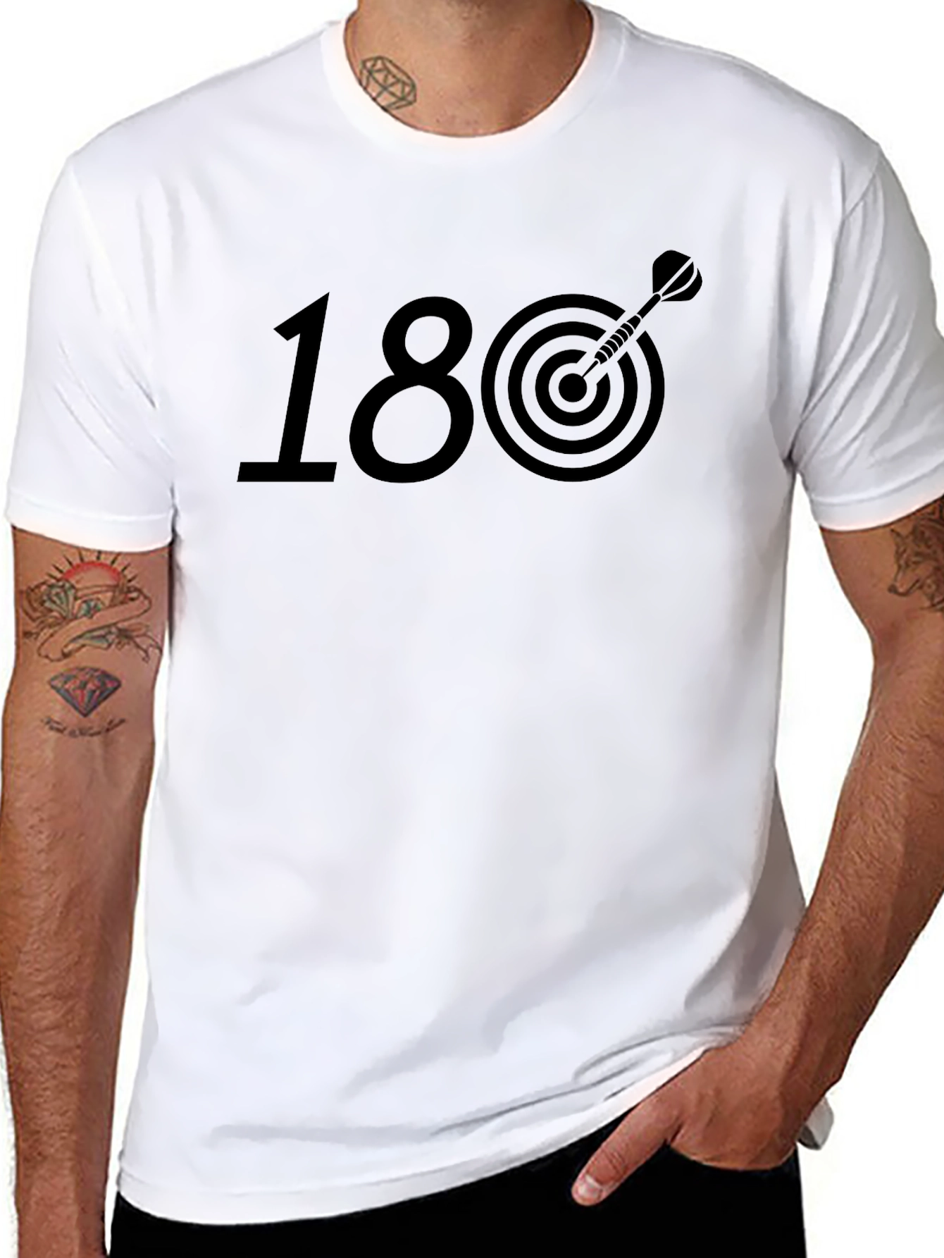 Black Darts 180 T-Shirt - Bullseye Tee view 8
