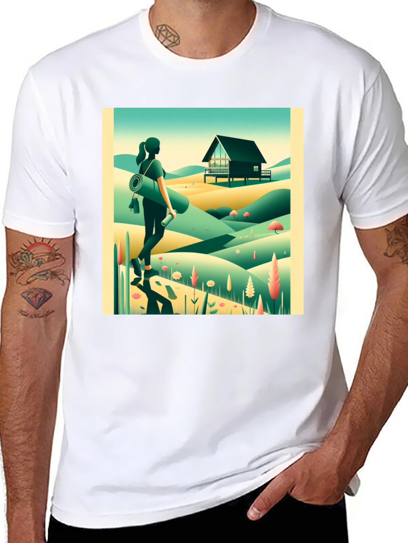 Black Nature Retreat Graphic Tee - Relaxed Comfort view 8