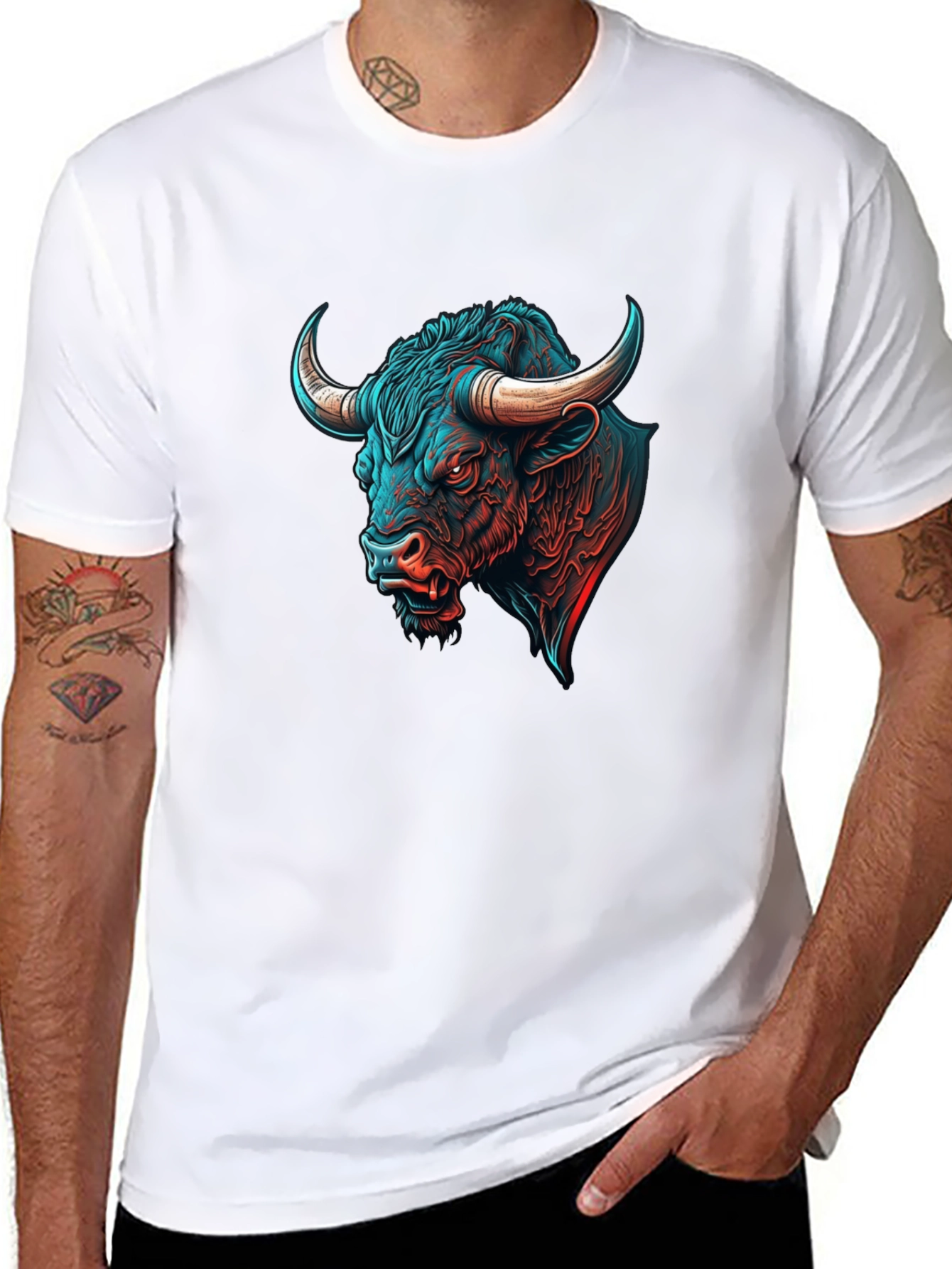 Black Bull Graphic Tee - Bold Design view 8