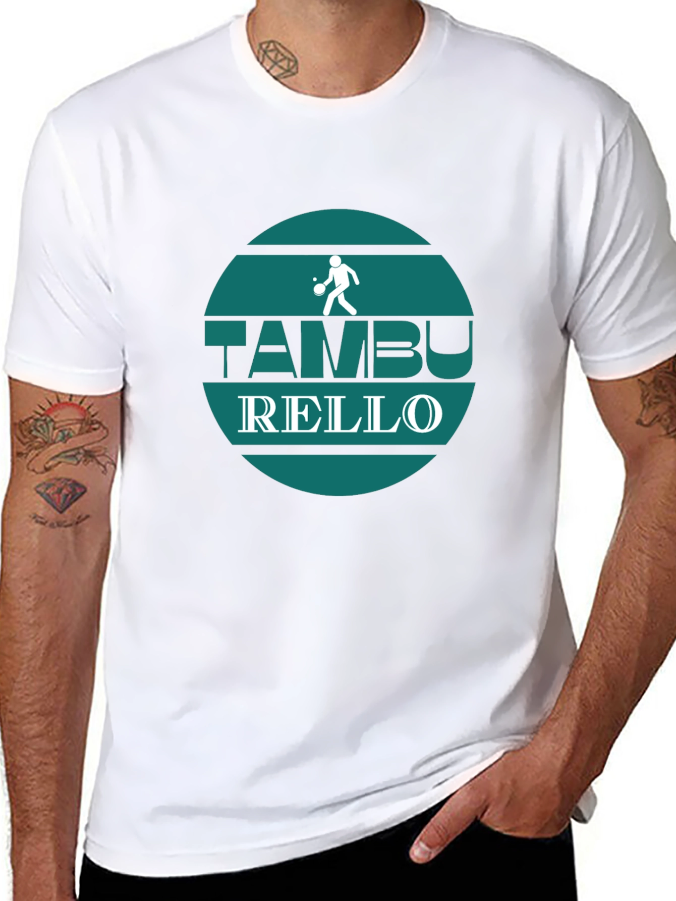 Black Tamburello Player Graphic Tee view 8