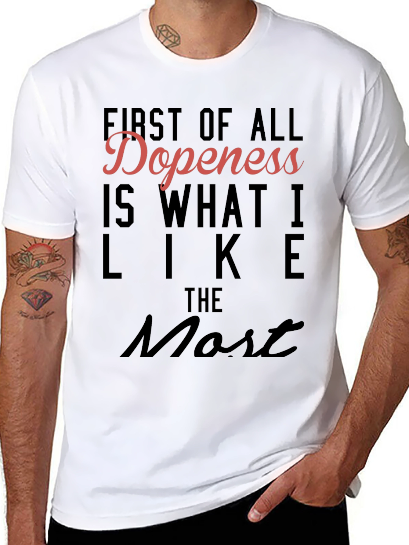 Black Dopeness Tee: Bold Statement Shirt view 8