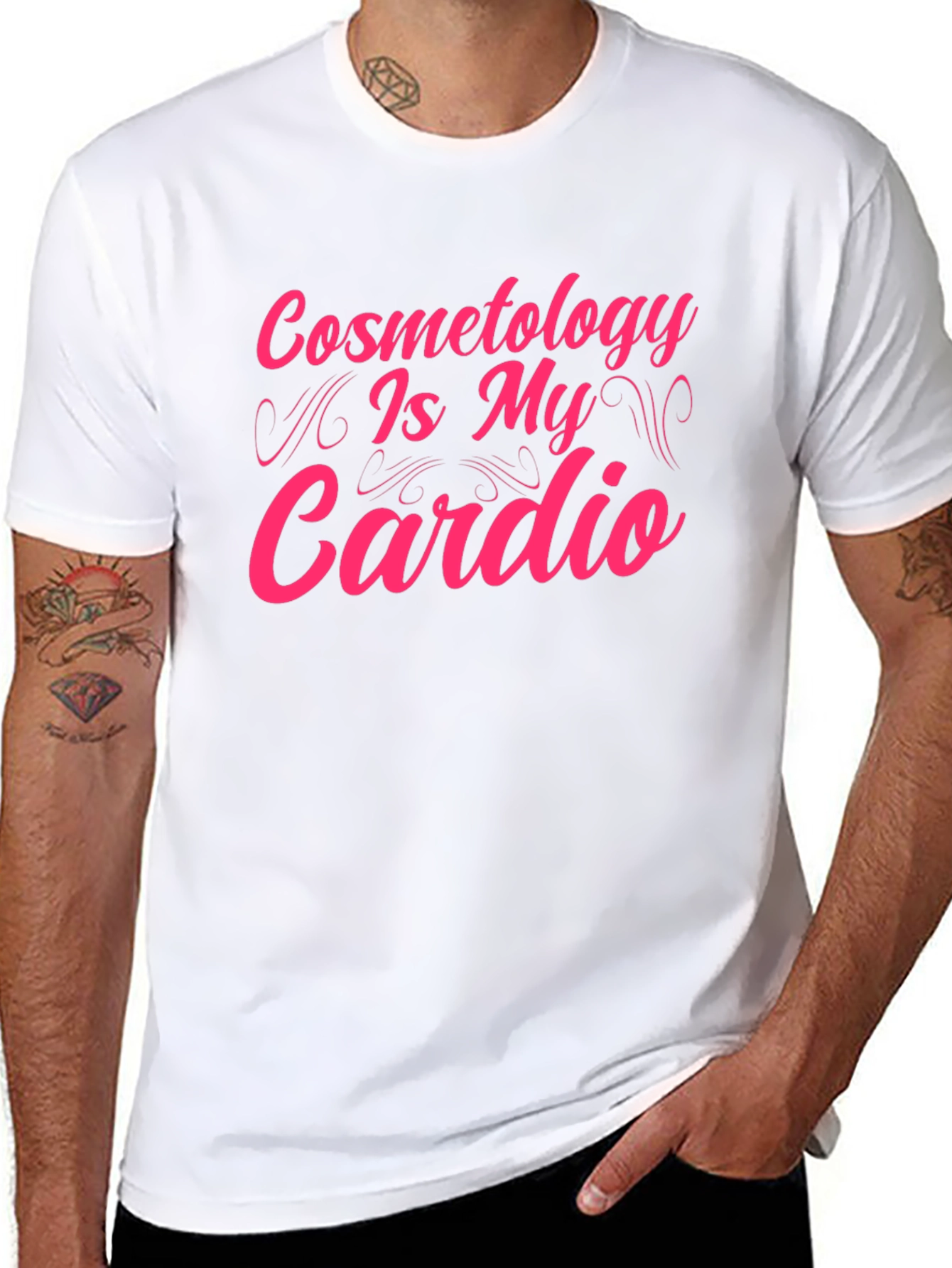 Black Cosmetology Is My Cardio Black T-Shirt view 8