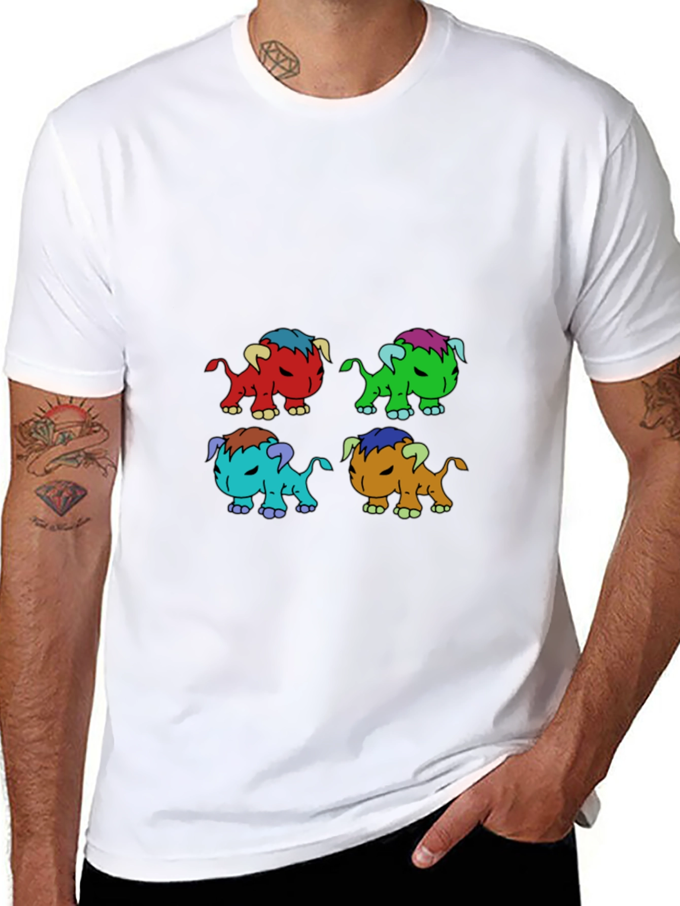 Black Monster Bull T-Shirt - Unique Cartoon Graphic Tee view 8