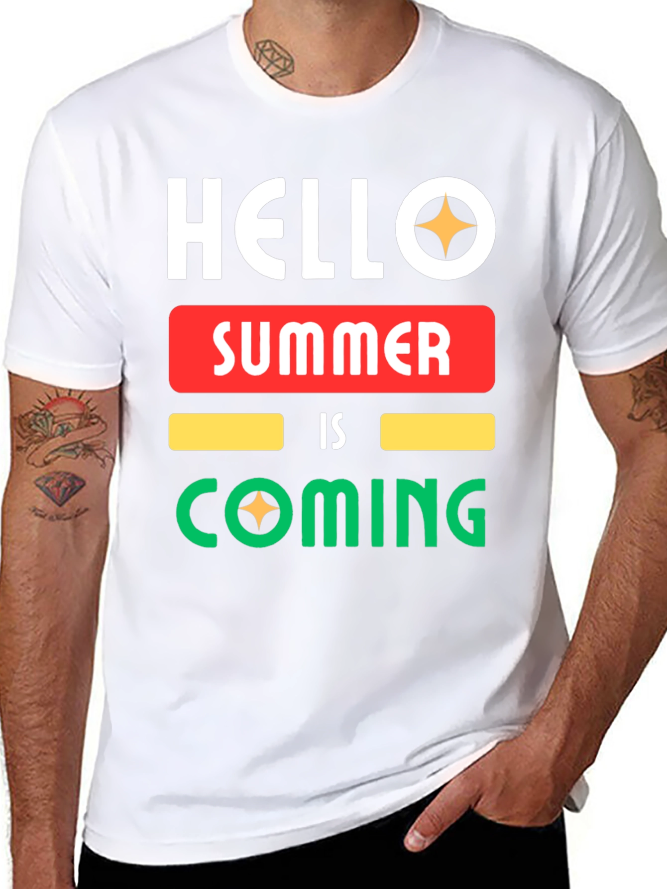 Black Hello Summer T-Shirt view 8