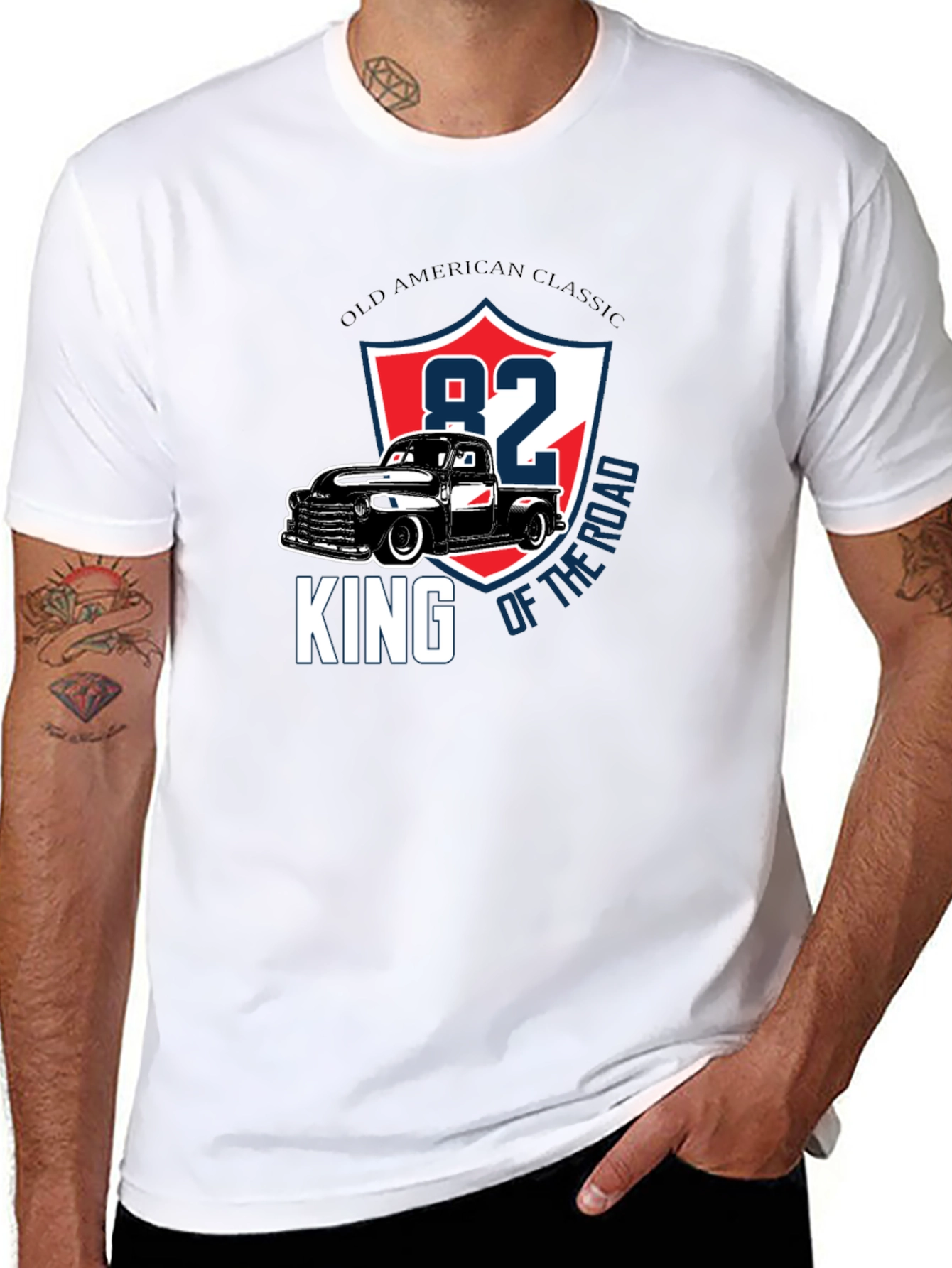 Black Old American Classic Truck Tee - King of the Road view 8