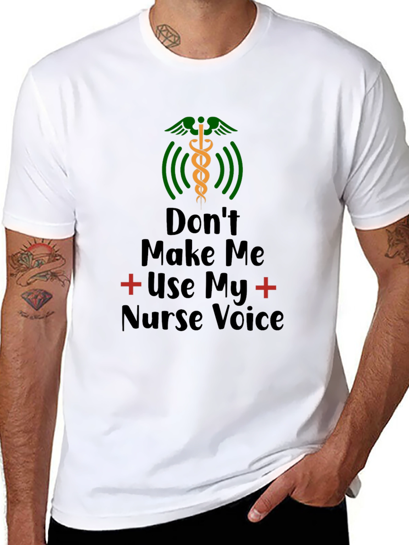 Black Don't Make Me Use My Nurse Voice T-Shirt view 8
