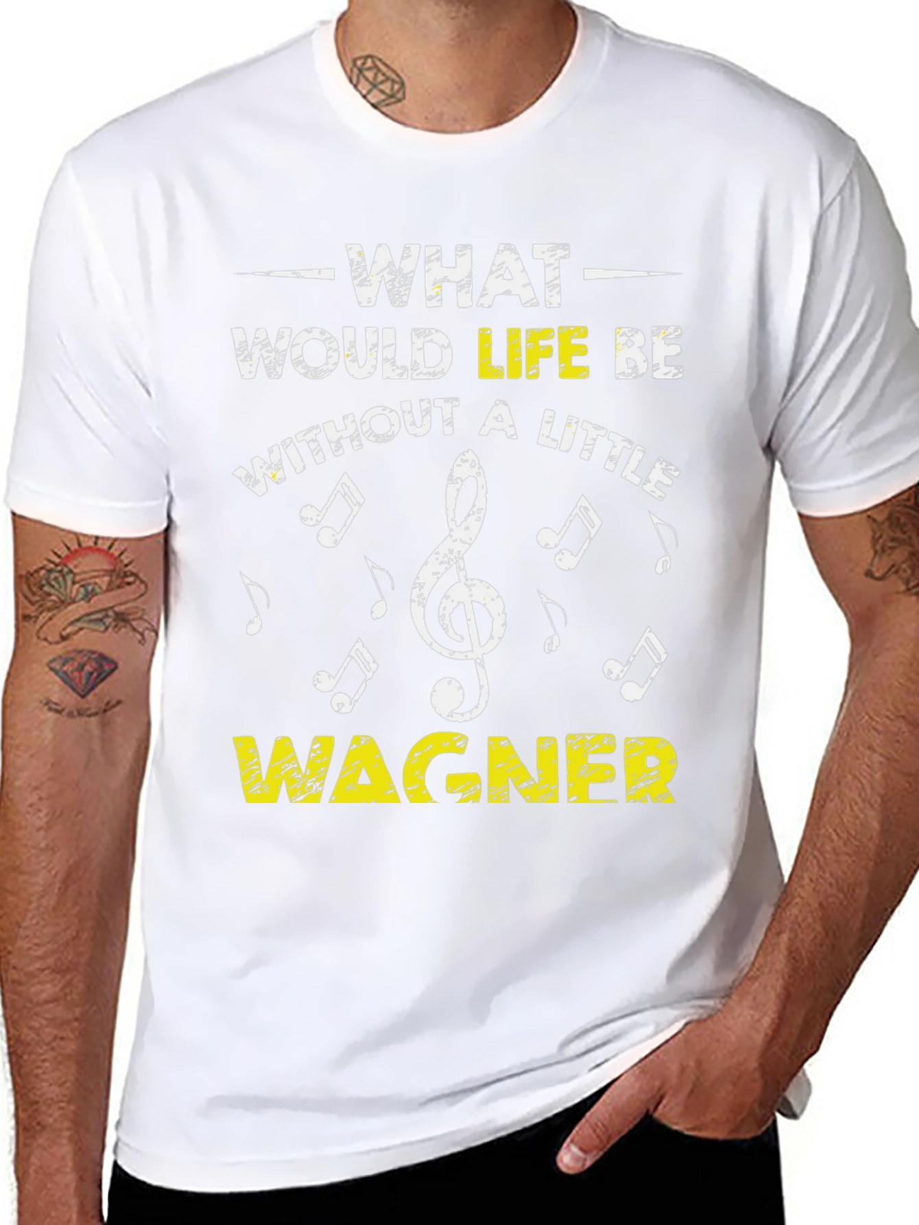 Black Wagner Music Lover T-Shirt - What Would Life Be? view 8