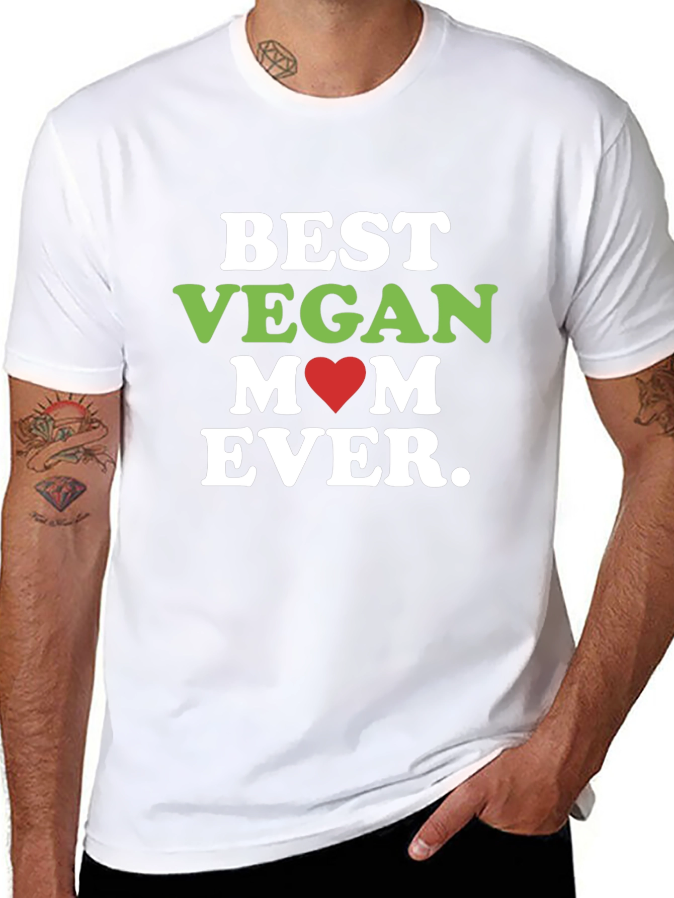 Black Best Vegan Mom Ever T-Shirt view 8