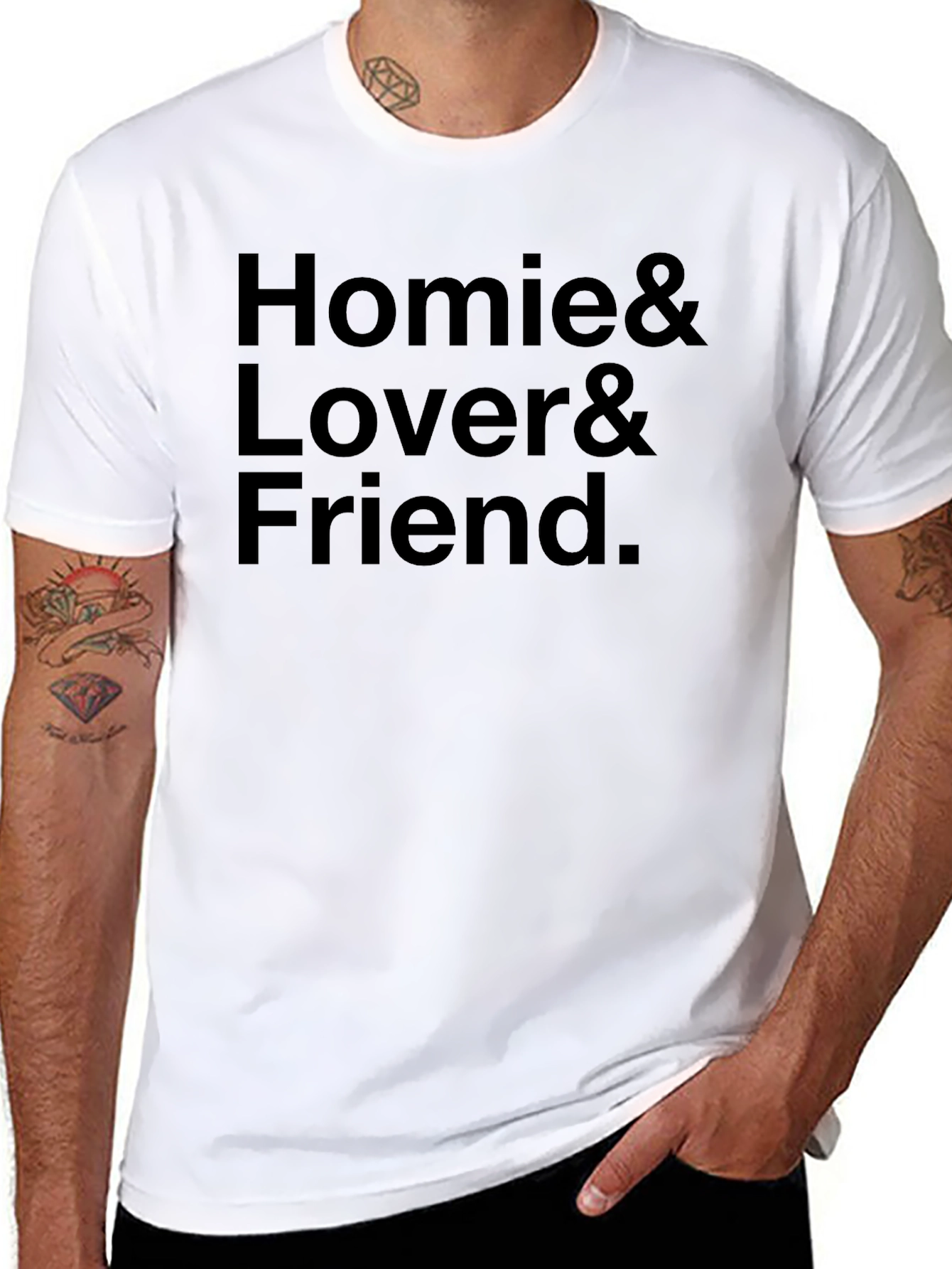 Black Homie Lover Friend Black T-Shirt view 8