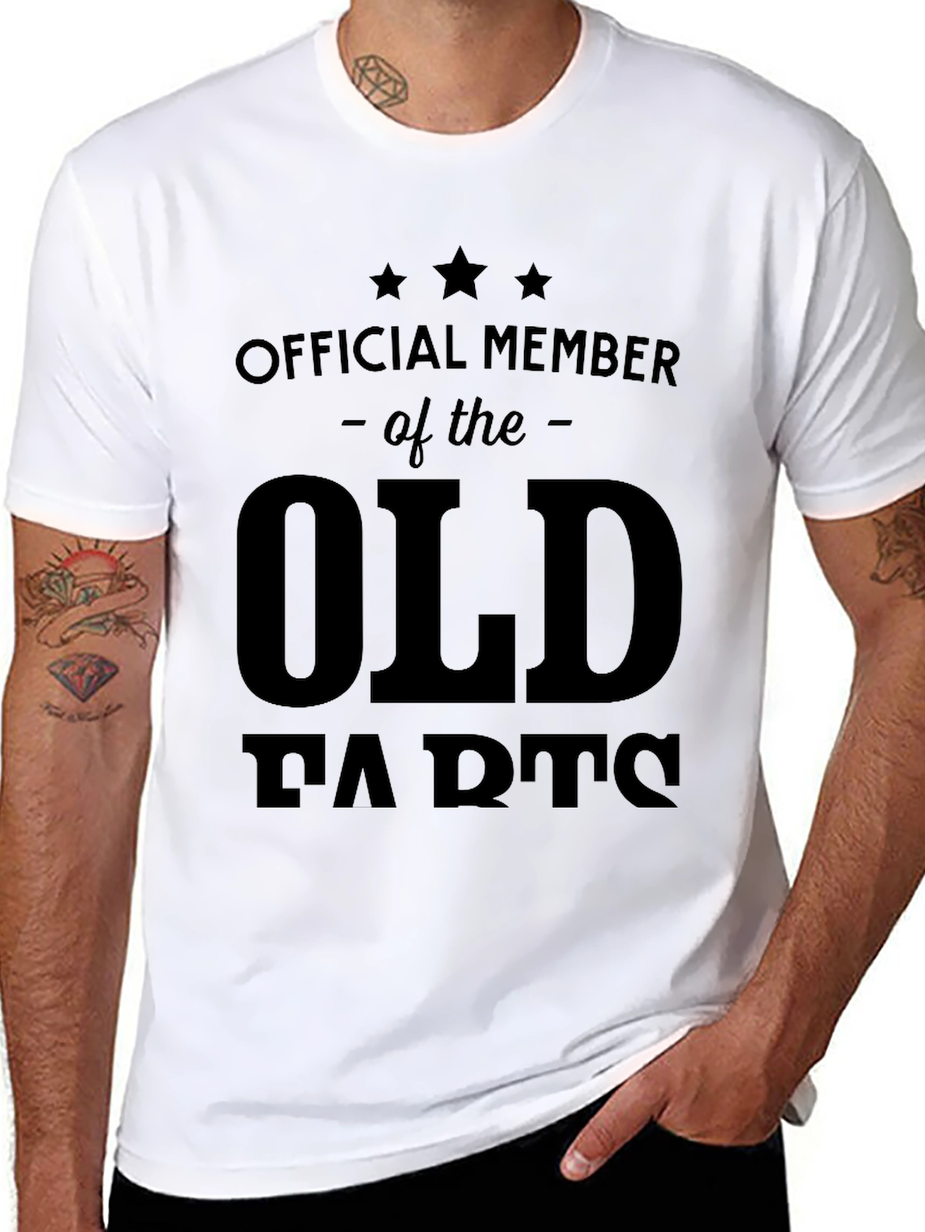 Black Official Member of the Old Farts T-Shirt view 8