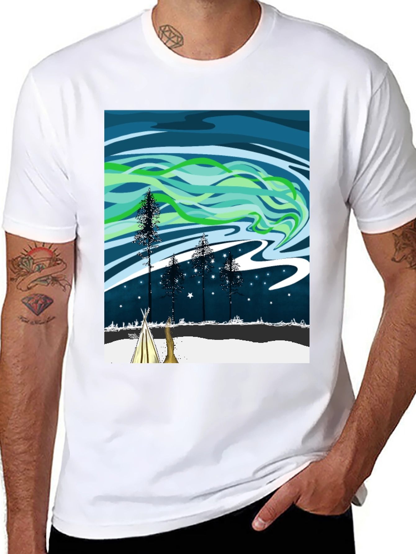 Northern Lights Graphic Tee - 8