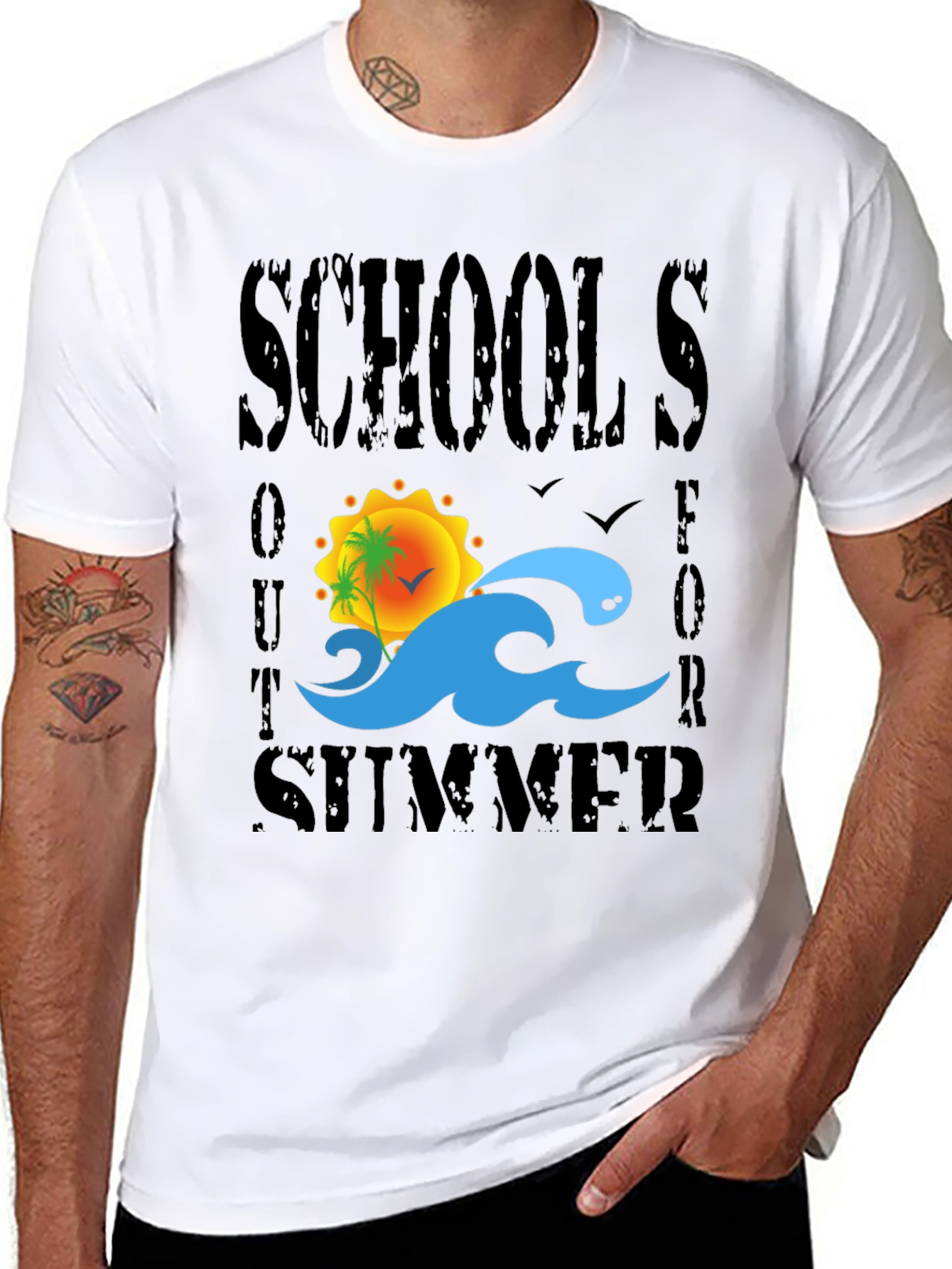 Black Schools Out For Summer Graphic Tee view 8