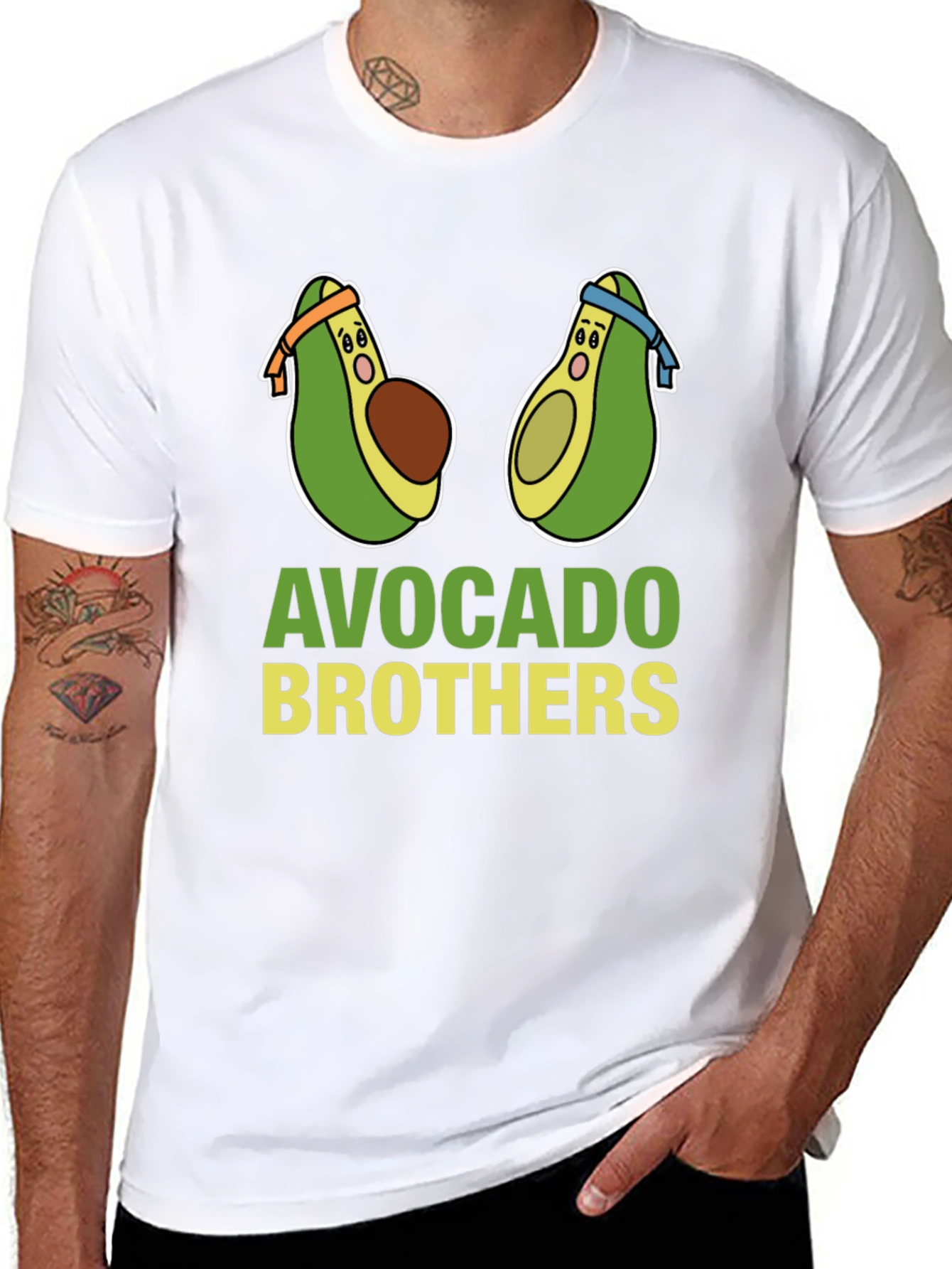 Black Avocado Brothers Graphic T-Shirt - Fun & Stylish! view 8