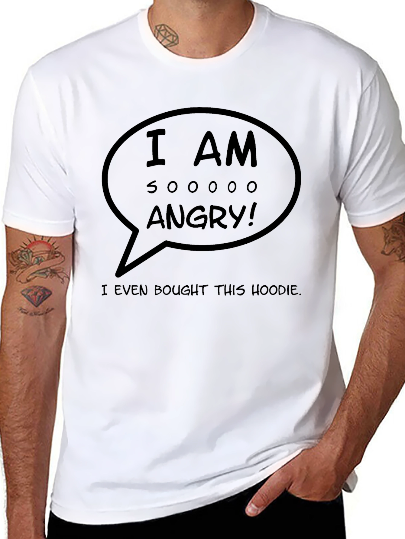 Black Angry Graphic T-Shirt - Sarcastic Humor Tee view 8