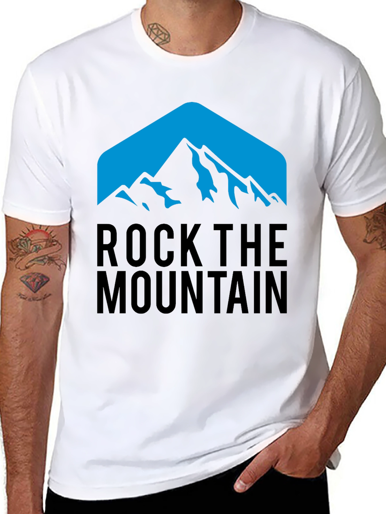 Black Rock the Mountain Graphic Tee - Black view 8