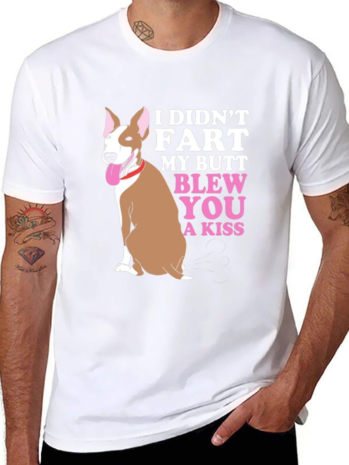 Black Funny Dog "I Didn't Fart" Graphic Tee view 8