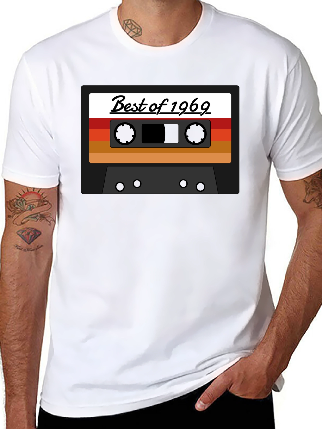 Black Best of 1969 Cassette Tape Graphic Tee view 8